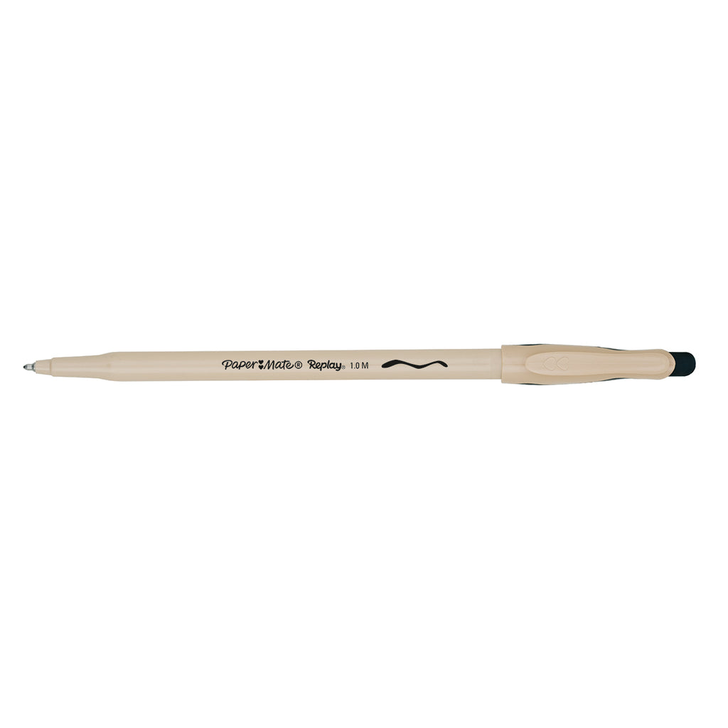 Paper Mate Replay Erasable Black Ink Pen Medium
