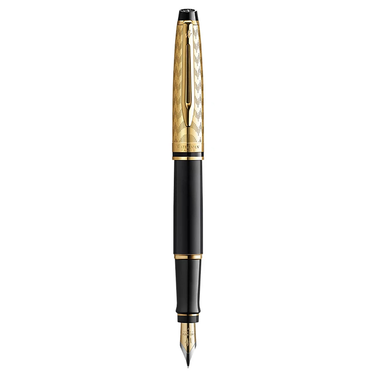 Waterman Expert Deluxe Opera Collection Black Gold Trim Fountain Pen - Medium 2225138 Gift Box