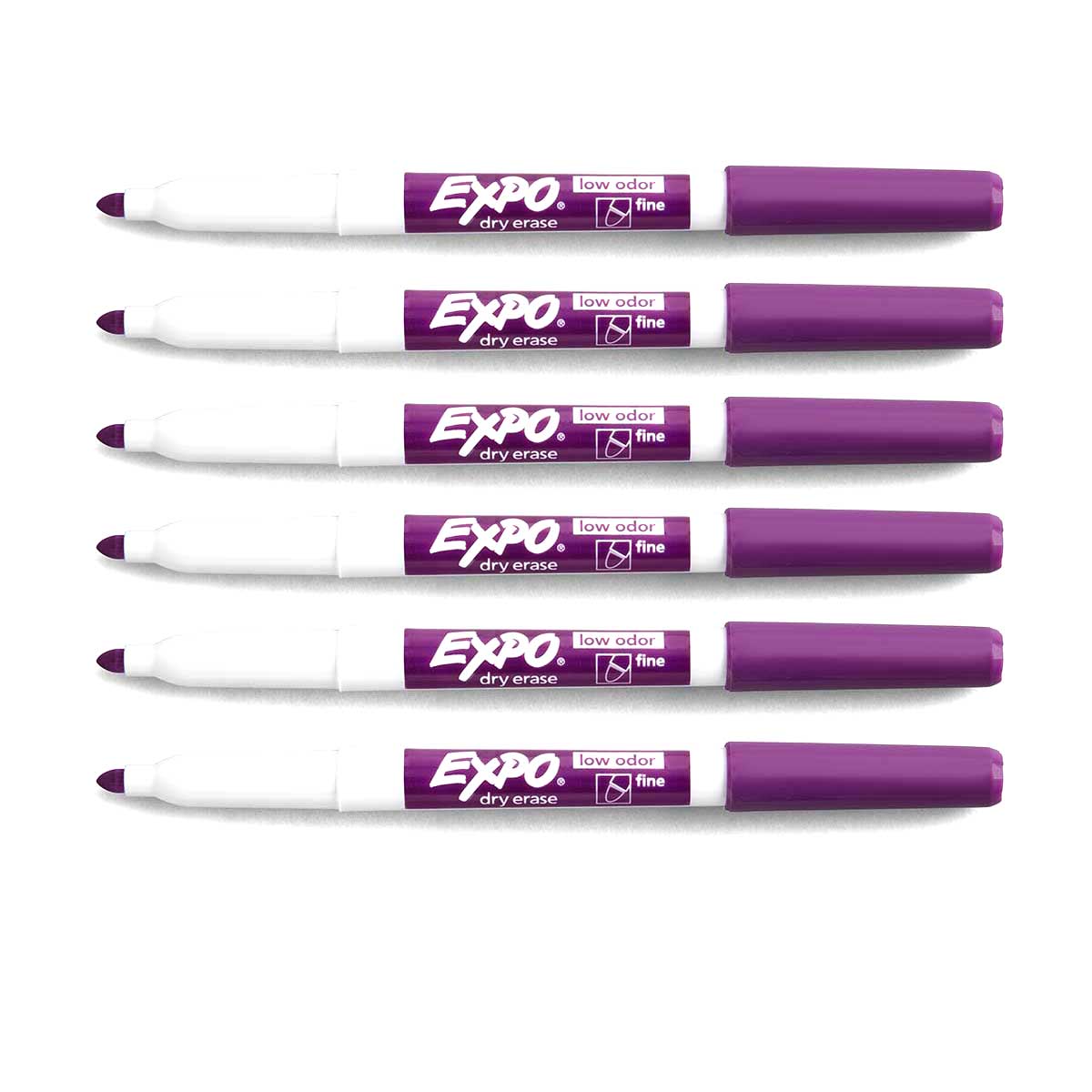 Expo Amethyst Fine Tip Dry Erase Markers Pack of 6  Expo Dry Erase Markers