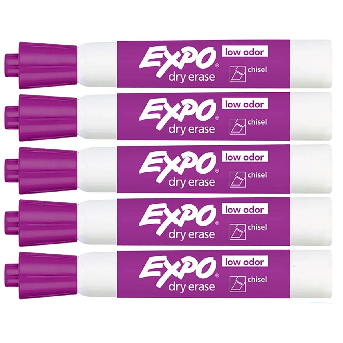 Expo Dry Erase Low Odor Plum Chisel Tip Marker Pack of 6