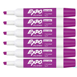Expo Dry Erase Low Odor Plum Chisel Tip Marker Pack of 6