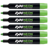 Expo Neon Green Dry Erase Markers, Pack of 6  Expo Dry Erase Markers