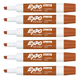 Expo Chisel Markers Pumpkin Brown Color Pack of 6