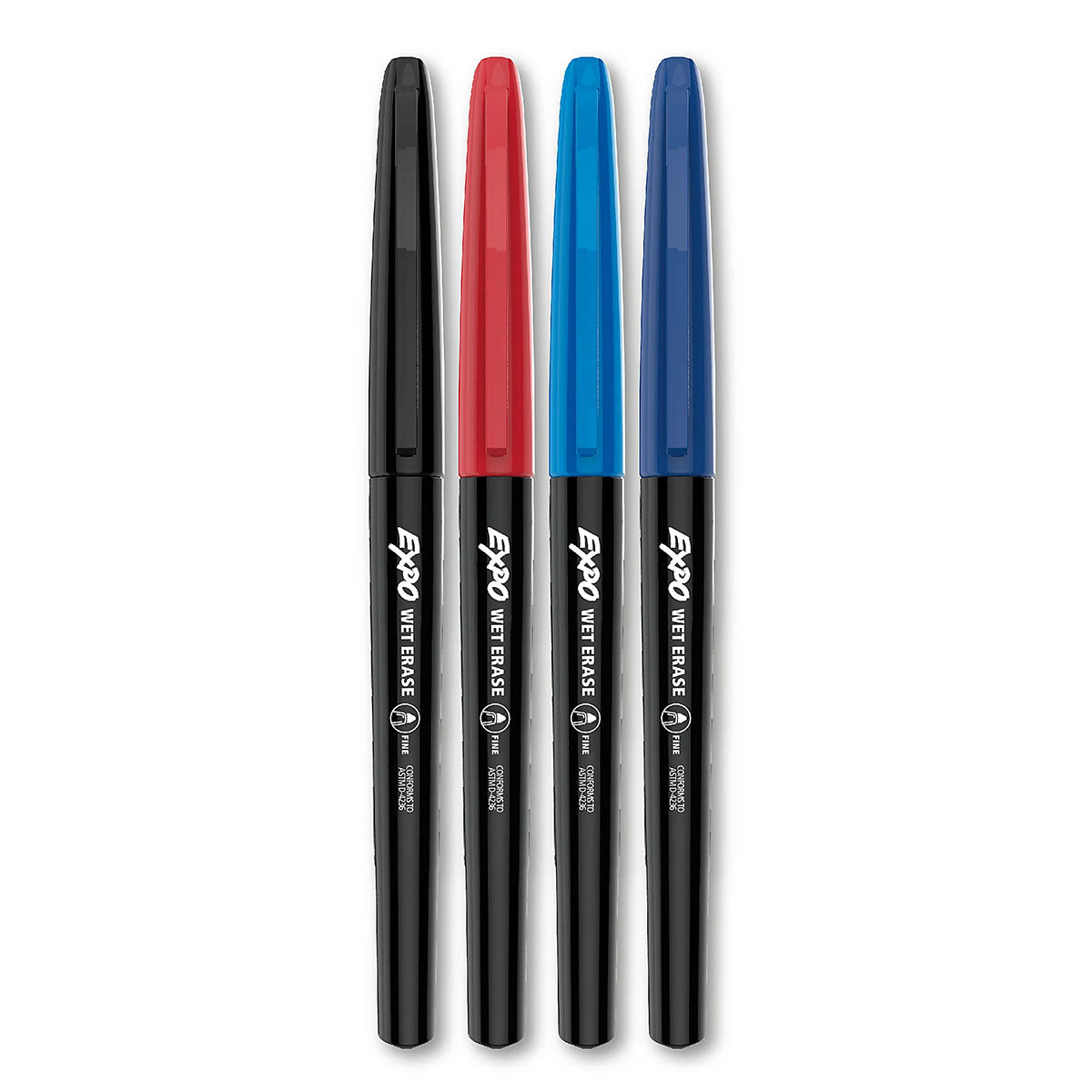 Expo Wet Erase Fine USA 250th Anniversary Edition 4 Assorted Colors Red, Blue, Turquoise and Black