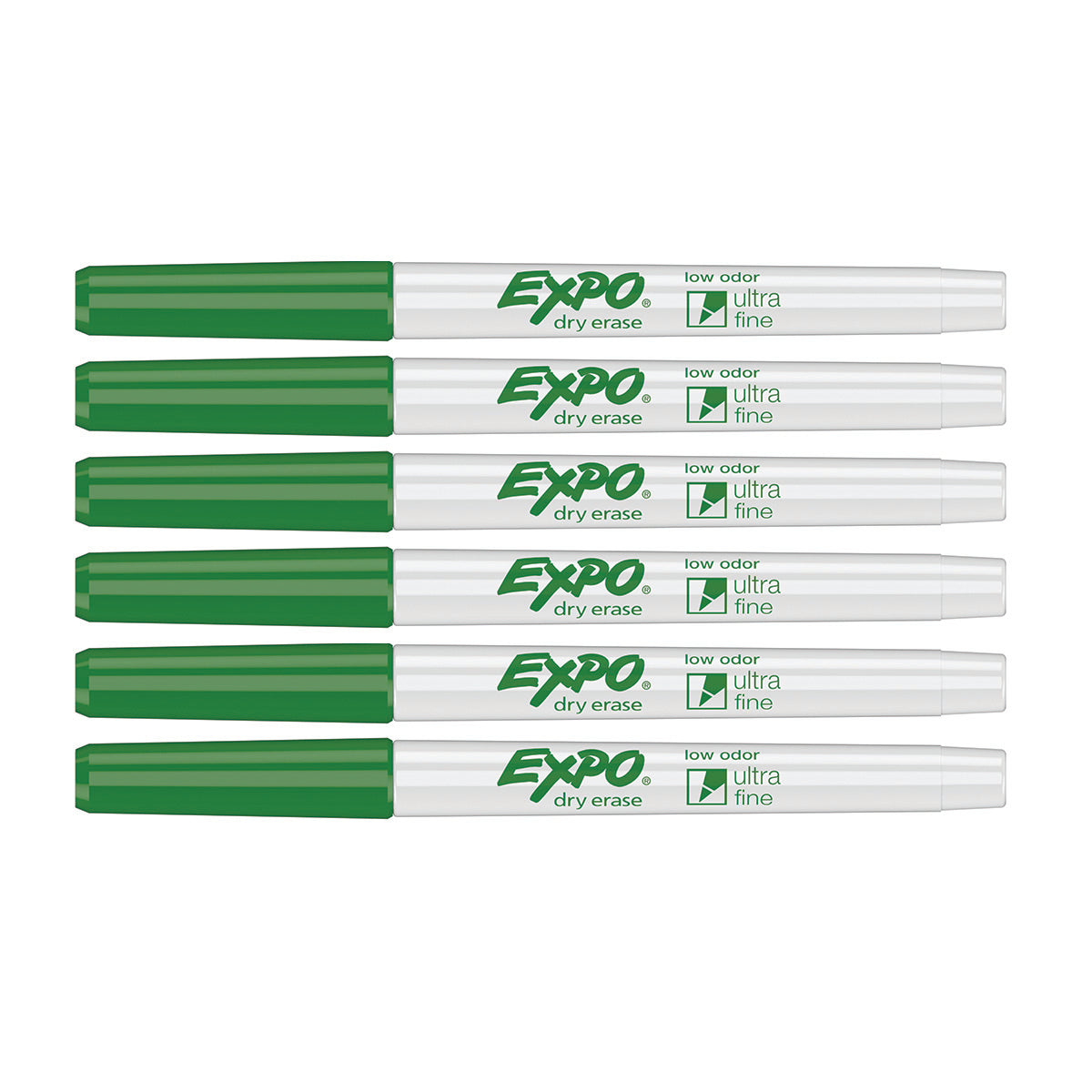 Expo Ultra Fine Green Dry Erase Low Odor Marker 1882349 Pack of 6