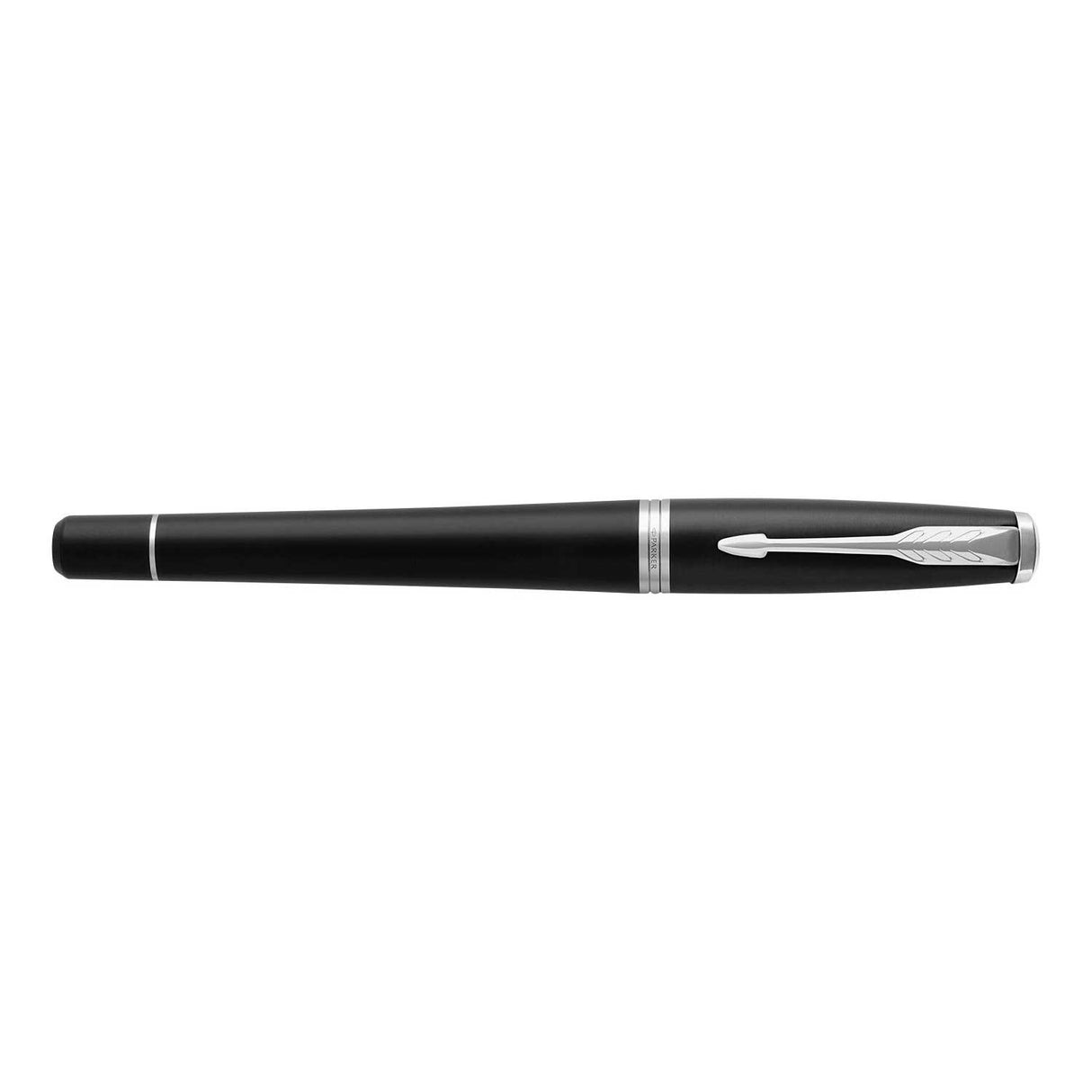 Pre Owned Parker Urban Fountain Pen Matte Black, Chrome Trim, Fine in Gift Box
