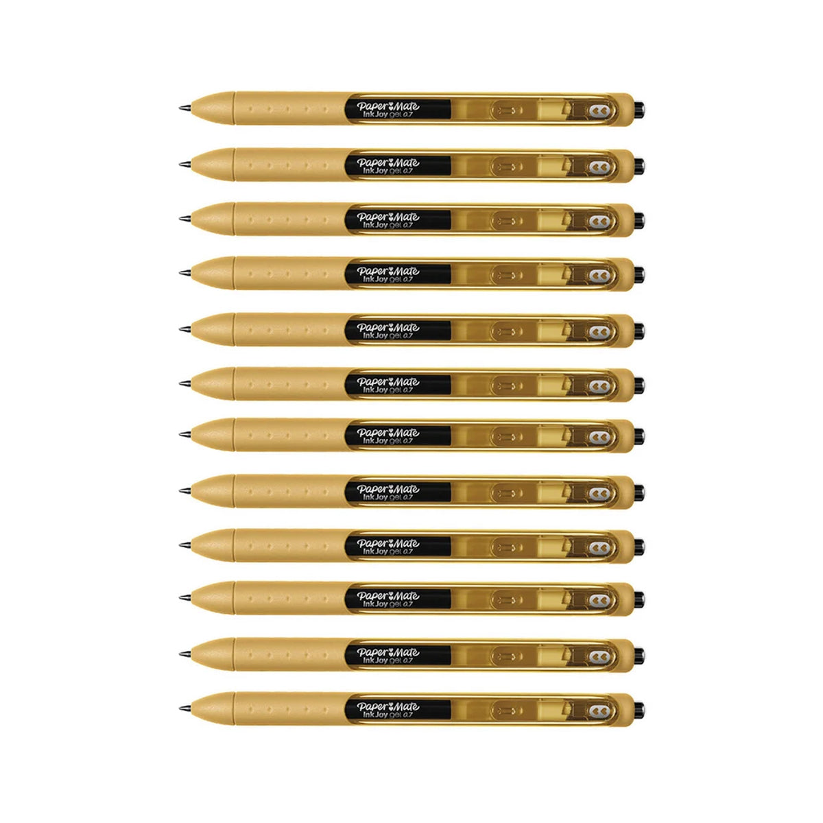 Paper Mate Inkjoy Gel Gold Ink Pens 12 Count