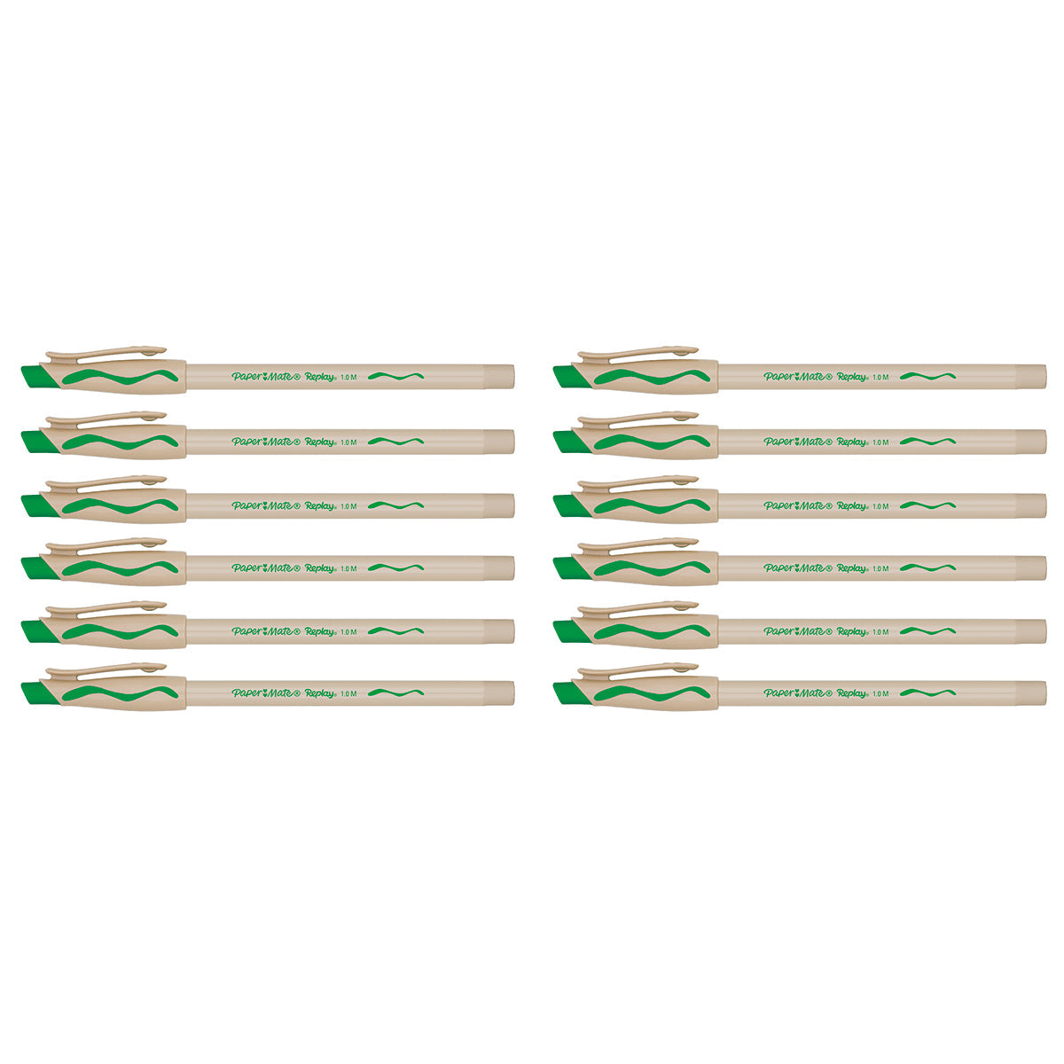 Wholesale Paper Mate Replay Erasable Pen, Green Ink Bulk Pack of 36  Paper Mate Erasable Pens