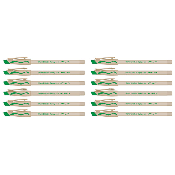 Paper Mate Replay Erasable Pen, Green Ink Pack of 12
