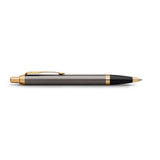 Parker IM Grey Gold Trim Ballpoint Pen Black Ink 2213843