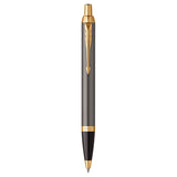 Parker IM Grey Gold Trim Ballpoint Pen Black Ink 2213843