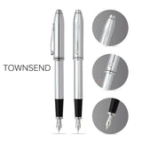 Cross Townsend  Lustrous Chrome Medium Fountain Pen 536-MS