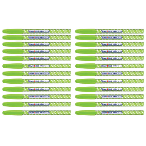 Paper Mate Inkjoy 100 ST Lime Ballpoint Pen, Pack of 24