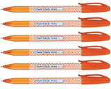 Paper Mate Orange Ink Pens Pack of 6, Polka Dot Design