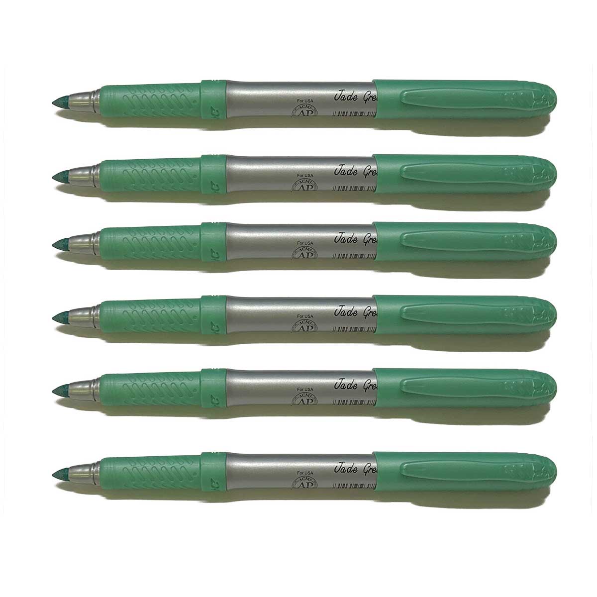 Bic Metallic Permanent  Markers Jade Green Fine, Pack of 6  Bic Markers