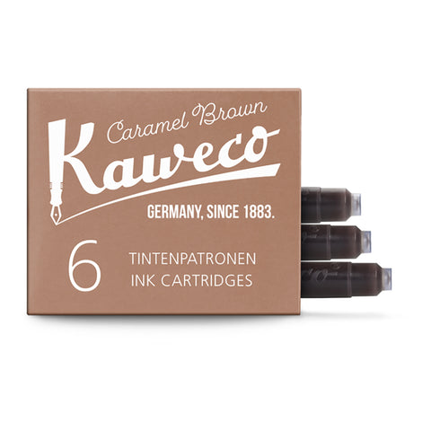 Kaweco Caramel Brown Short International Fountain Pen Cartridges Pack of 6