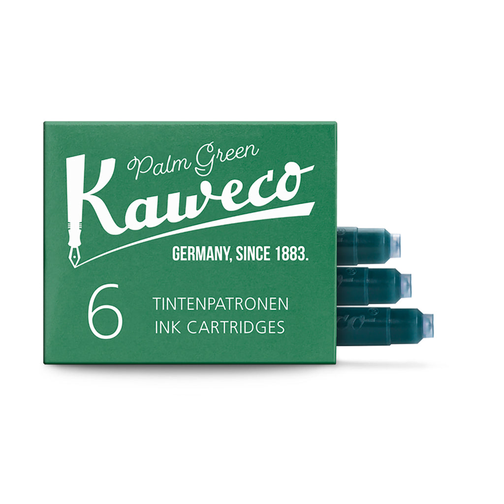 Kaweco Palm Green Short International Cartridges Pack of 6