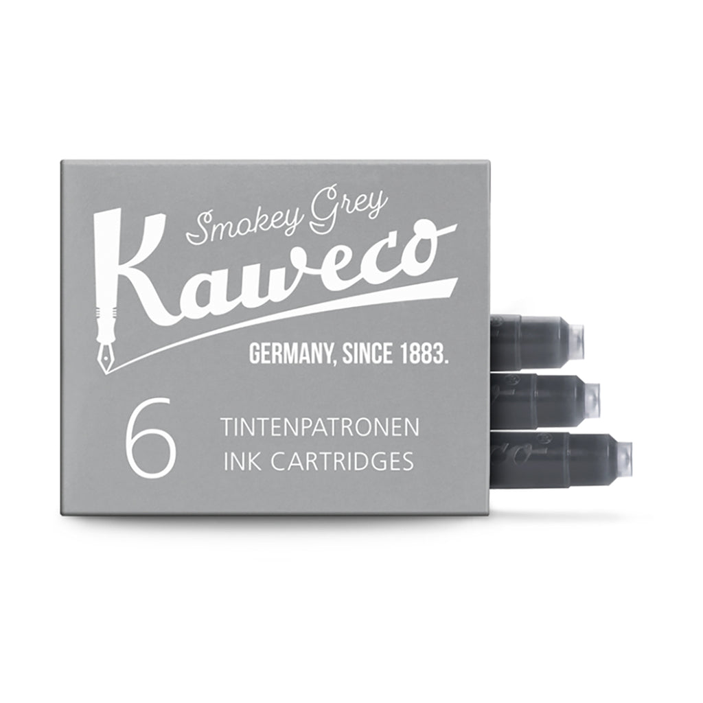 Kaweco Smokey Grey Short International Fountain Pen Cartridges Pack of 6