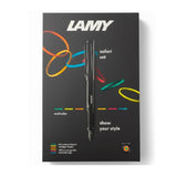 Lamy Safari Multicolor Set Black 6 Rings Medium Nib 0B2