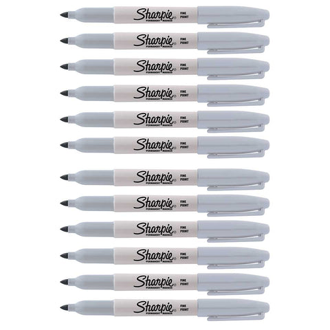 Sharpie Light Grey, Permanent Markers Fine Point Pack of 12
