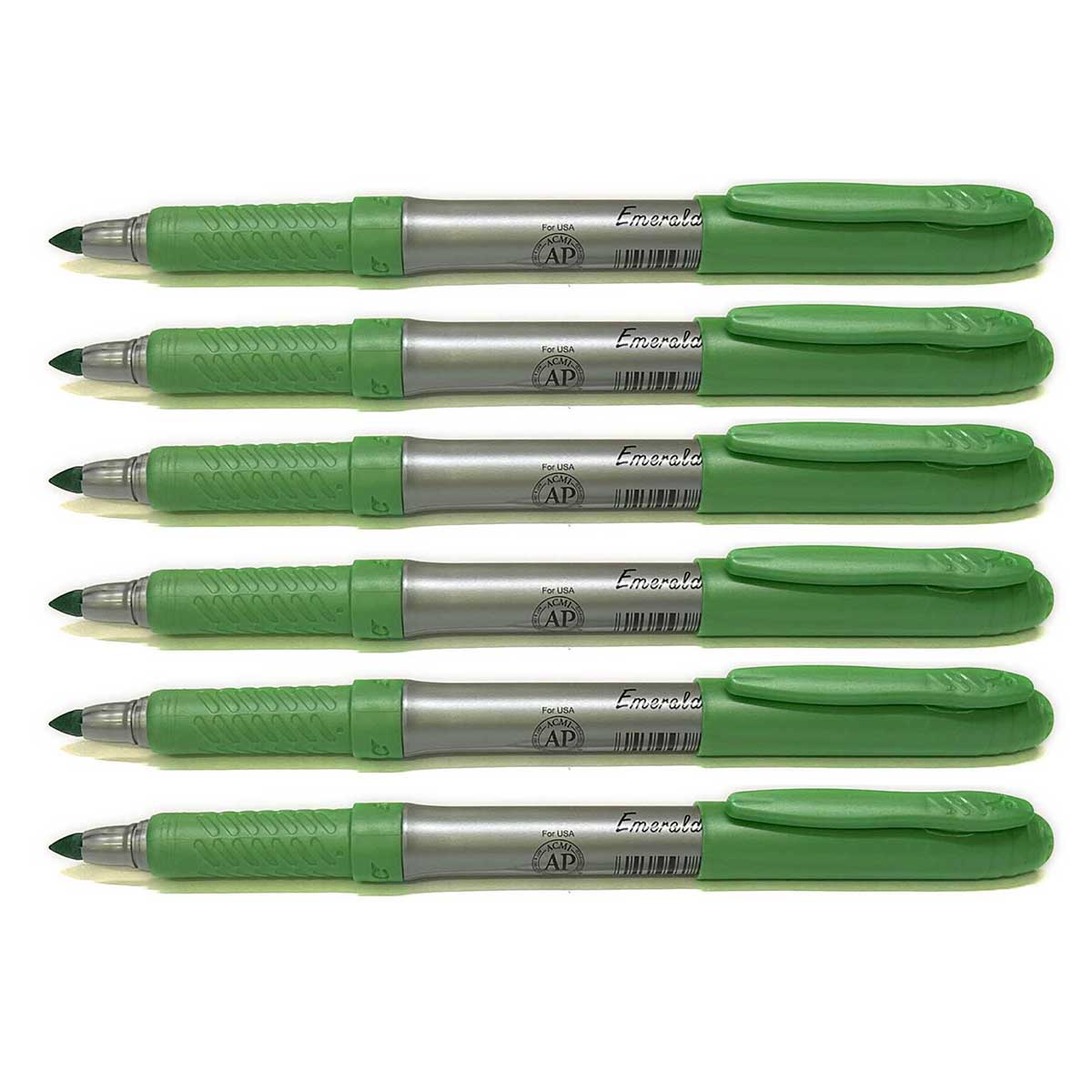 Bic Metallic Markers Emerald Green, Fine Pack of 6