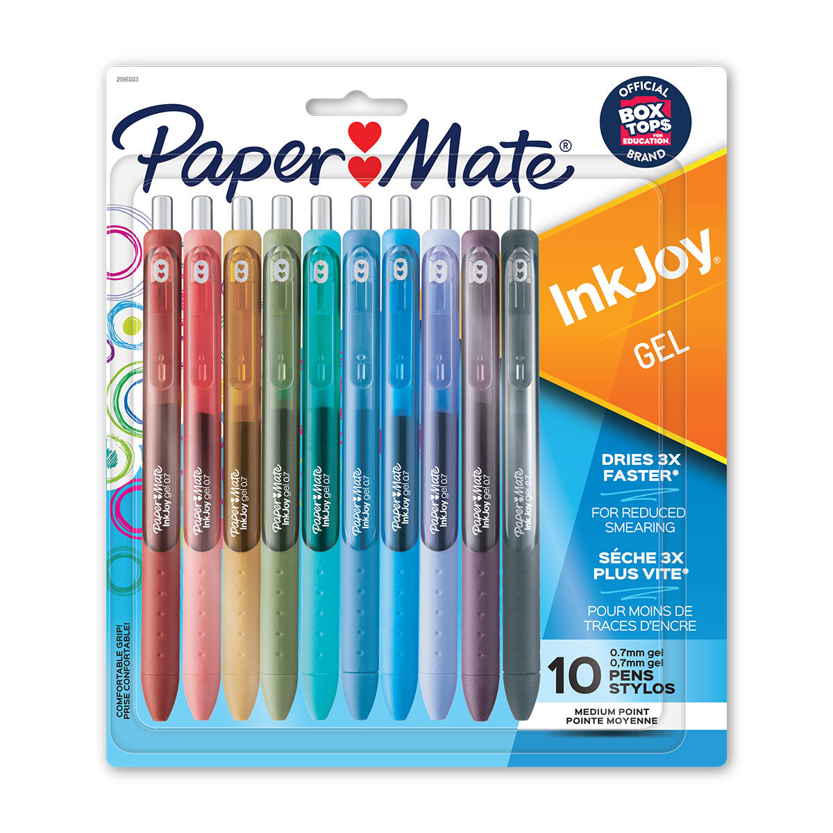Paper Mate Inkjoy Gel Pens 0.7 MM Assorted Colors Pack of 10