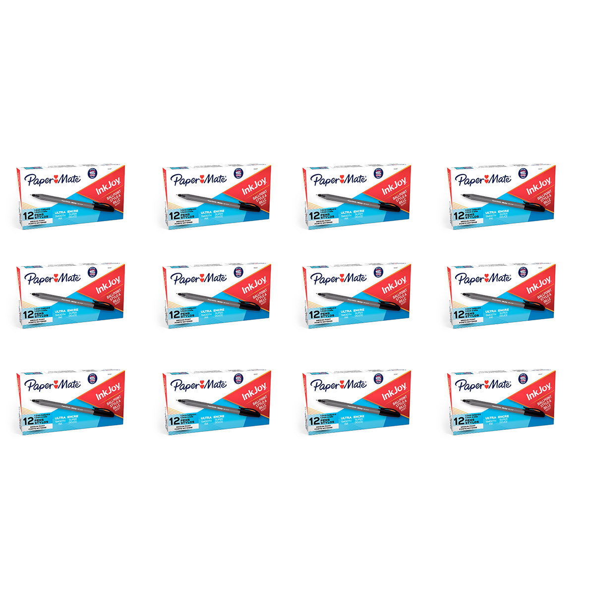 Paper Mate Black Ink Pens Bulk Medium Point 144 Ct