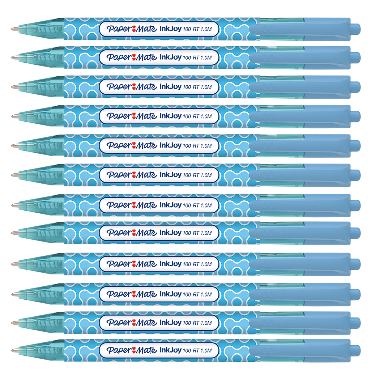 Papermate Inkjoy Turquoise Ink Pen Retractable 100 RT Bubble Design Pack of 12  Paper Mate Ballpoint Pen