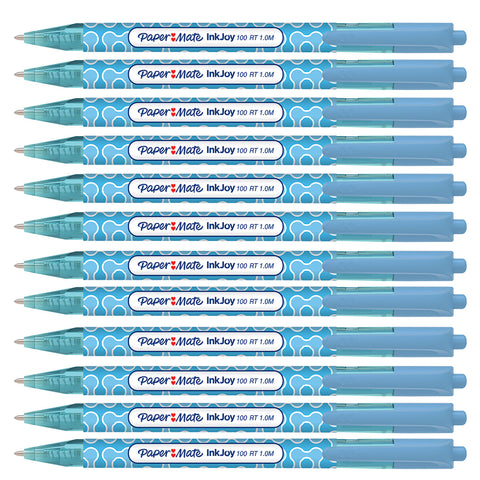 Wholesale Papermate Inkjoy Turquoise Ink Pen Retractable 100 RT Bubble Design Bulk Pack of 120