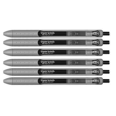 Paper Mate Inkjoy Gel Pewter Medium 0.7 mm Retractable Gel Pen (Pewter Gel Ink) Pack Of 6  Paper Mate Gel Ink Pens