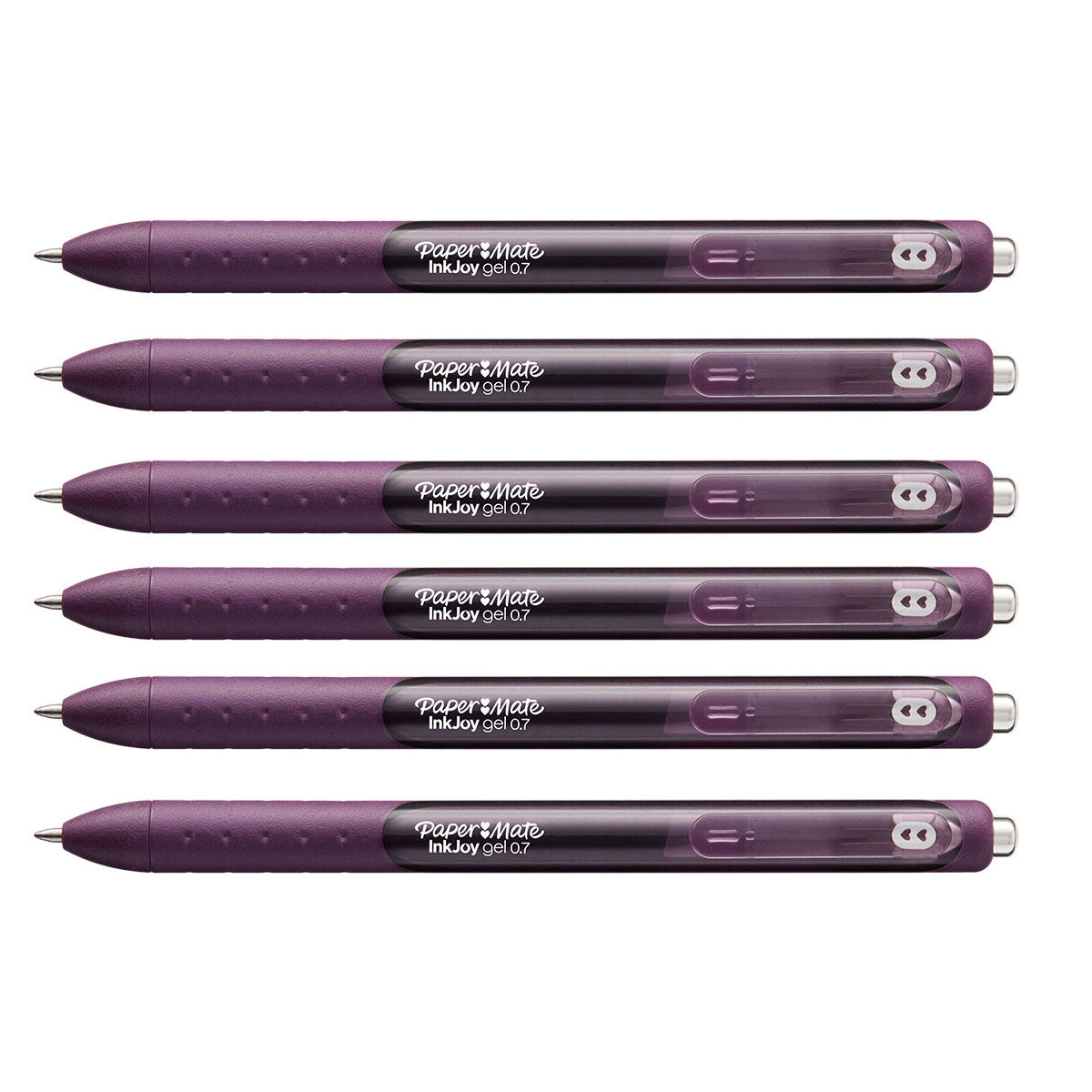 Papermate Inkjoy Gel Pens 0.7 Plum Ink Pack of 6