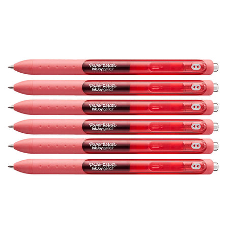 Paper Mate Inkjoy Gel Strawberry Medium 0.7 mm Retractable Gel Pens (Strawberry Ink) Pack of 6  Paper Mate Gel Ink Pens