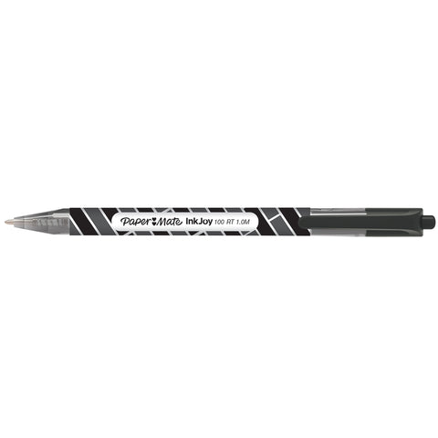 Paper Mate Inkjoy 100RT Retractable Black Ballpoint Pen, Medium 1.0mm