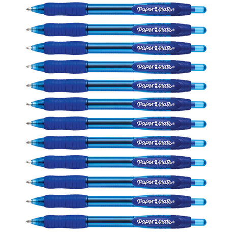 Paper Mate Profile Blue Ballpoint Pen 1.4b Retractable, Bold Point 12 Count - PensAndPencils.Net