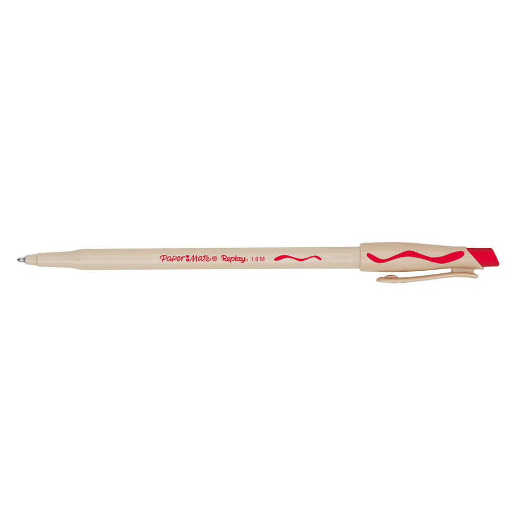 Paper Mate Replay Erasable Pen, Red Ink