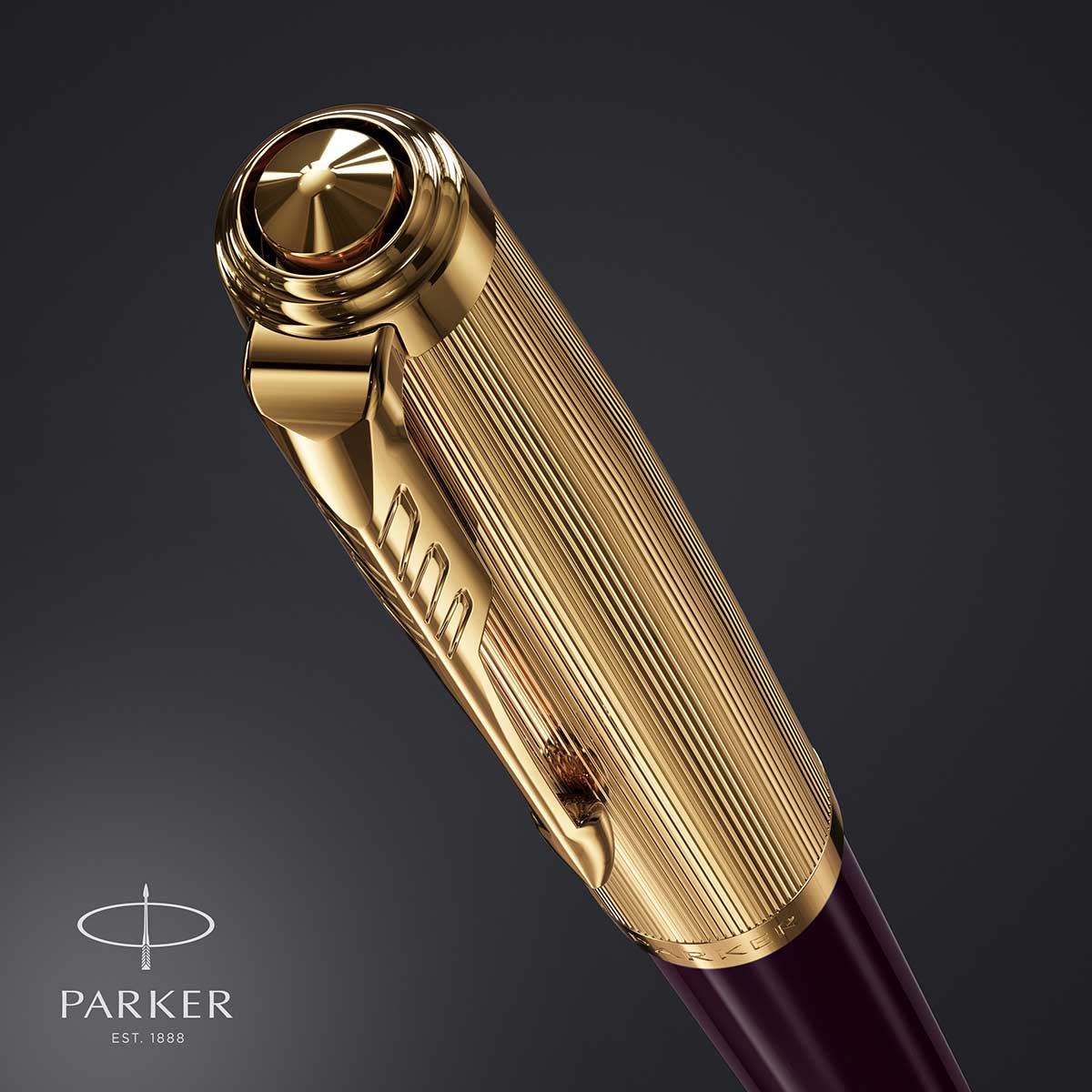 Parker 51 Deluxe Plum Gold Trim Ballpoint Pen, 2123518