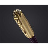 Parker 51 Deluxe Plum Fountain Pen Gold Trim Medium