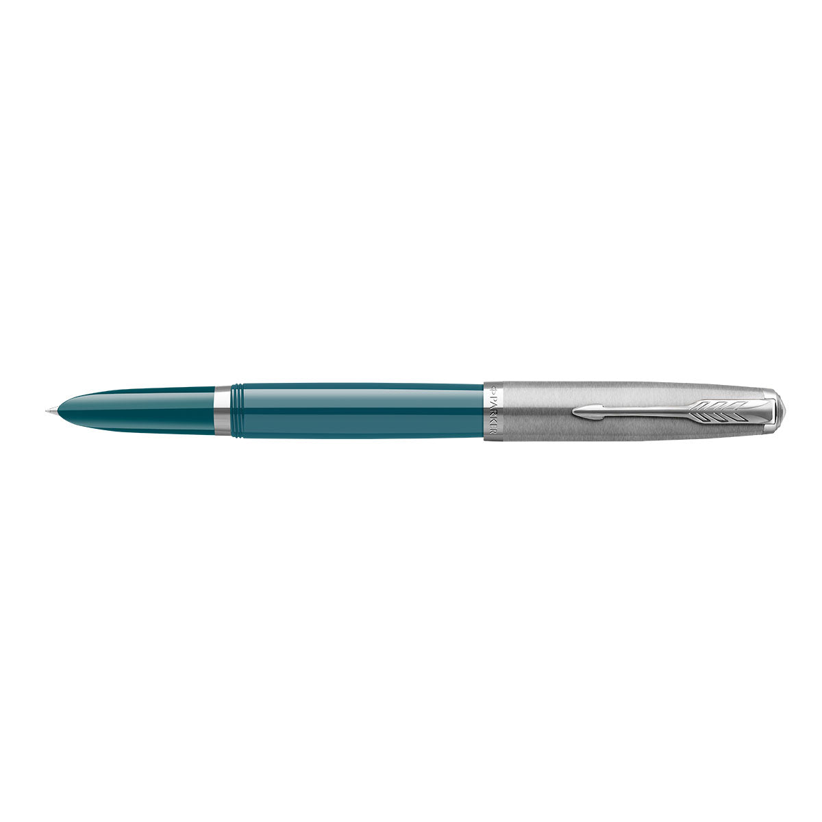 Parker 51 Teal Chrome Trim Fountain Pen Fine 2123506