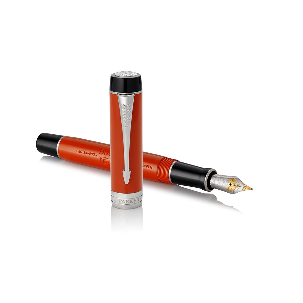 parker duofold orange fountain pen