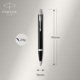 Parker IM Gel Pen Lacquer Black Chrome Trim with Gift Box, Black Gel  Ink  Parker Gel Ink Pens