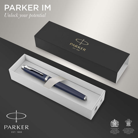 Parker IM Matte Blue CT Rollerball Pen Black Ink  Parker Rollerball Pen