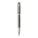 Parker IM Premium Chiselled Dark Espresso Fountain Pen and Ballpoint Set  Parker Parker Pen Gift Sets