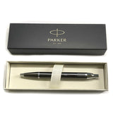 Parker IM Ballpoint Pen Gunmetal Chrome Trim, Blue Ink, Gift Boxed