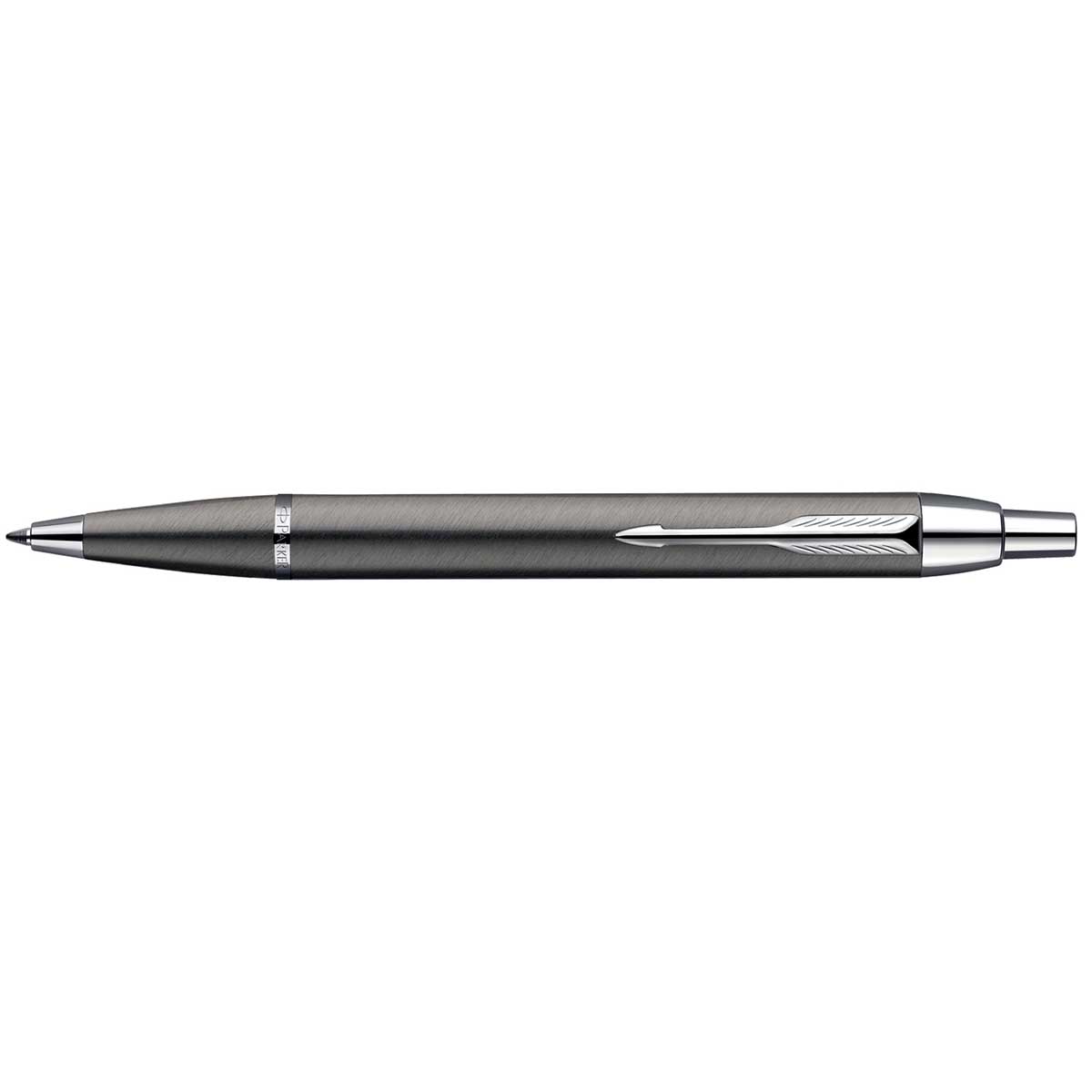 Parker IM Ballpoint Pen Gunmetal Chrome Trim, Blue Ink, Gift Boxed
