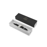 Parker IM Pen Lacquer Black Chrome Trim with Gift Box, Black Ink  Parker Ballpoint Pen