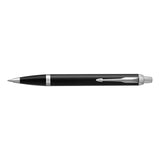 Parker IM Pen Lacquer Black Chrome Trim with Gift Box, Black Ink  Parker Ballpoint Pen