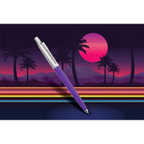 Parker Jotter Retro Wave Vermilion Red & Indigo Purple Ballpoint Pens Blue Ink