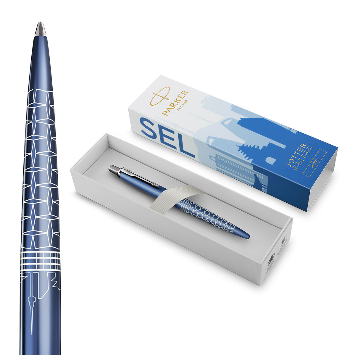 Parker Jotter Seoul Blue Global Icons Special Edition Ballpoint Pen Blue Ink