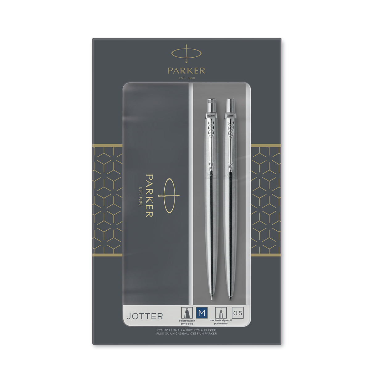 Parker Jotter Stainless Steel Pen and Pencil Set 2093256