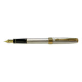 Parker Sonnet Premier 2002 Sterling Silver Fougere 18K Gold Fountain Pen Fine